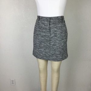 Ann Taylor Womens Skirt Size 8 Cotton Mini Blend Grey Stretch Jer…